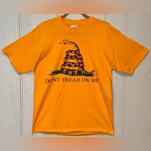 Port and Company Yellow Snake Dont Tread On Me Tee